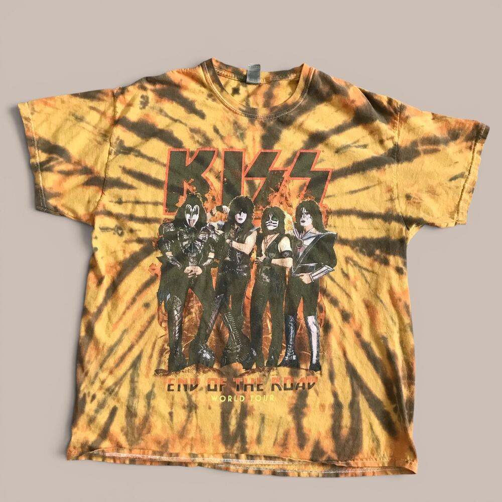 KISS End of the Road Tour Spider Tie Dye Shirt XL Laughlin NV 2020 Official